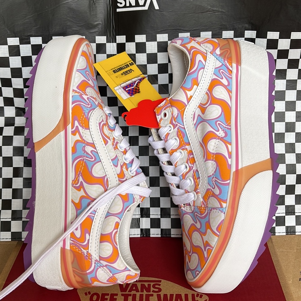 Vans Old Skool Stacked UV Ink Peace Men’s sneakers-platforms - Picture 12 of 16